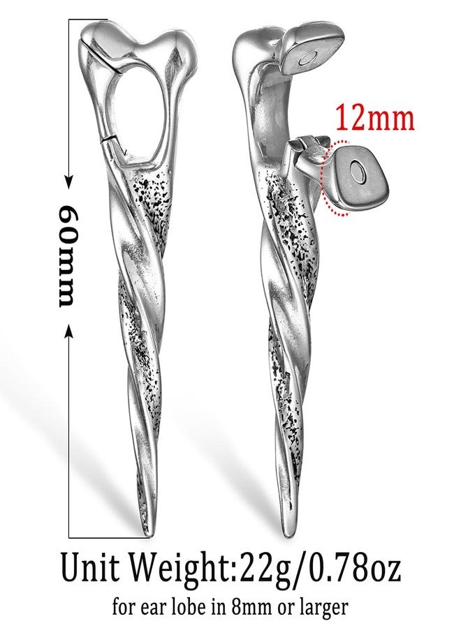Earblity 1 Pair ear weight gauges 22gram for ear lobe Ear Tunnels Plugs 316 Stainless Steel silver Earrings Hypoallergenic expander Piercing Body Jewelry - Image 2